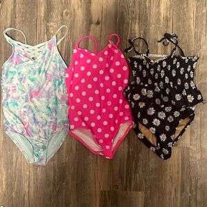 Girls size 4/5 One Piece Swim Suits Lot of 3